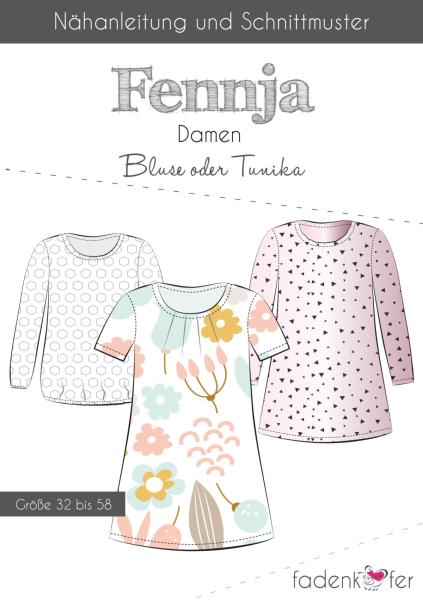 Papierschnittmuster Damenbluse Fennja - Fadenkäfer